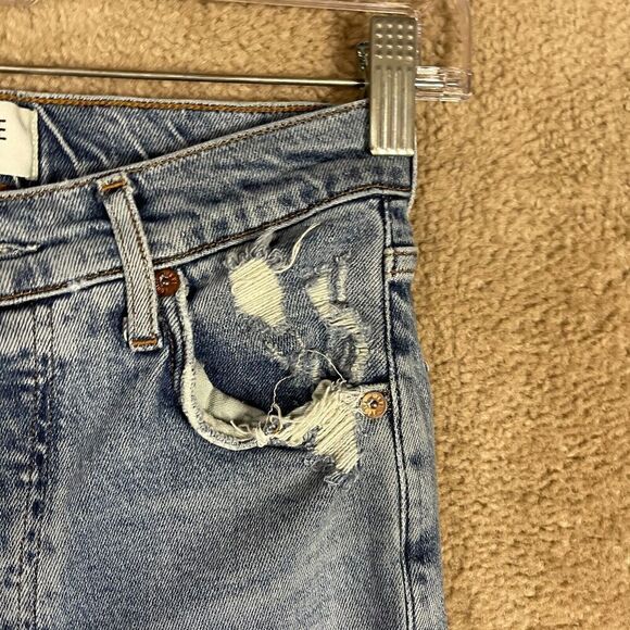 Agolde Nico Jeans Womens Size 25 Rooted High Rise Slim Fit Distressed Button Fly - Picture 6 of 16